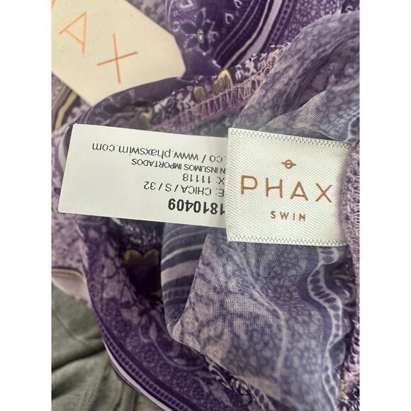 Phax beach dress pool side wear Sz S sheer purple w/beautiful floral detail - Picture 11 of 12